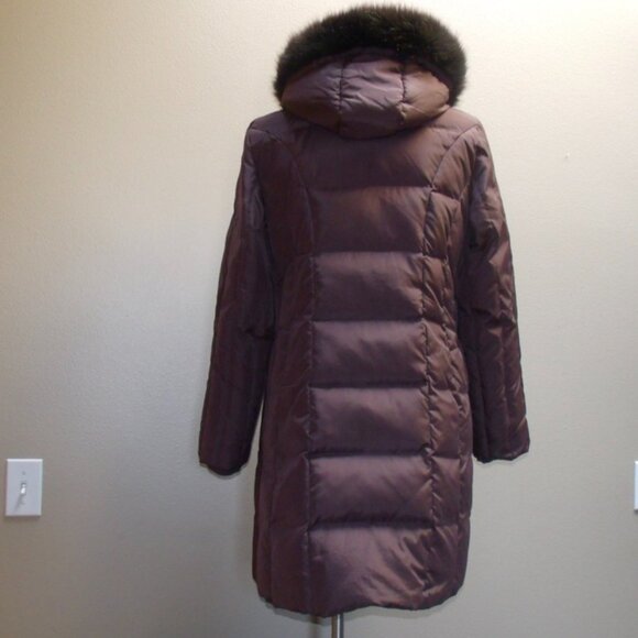 MICHAEL by Michael Kors Long Down Puffer Jacket Faux Fur Hood Sz LG - Picture 7 of 15